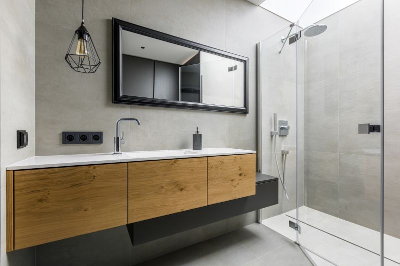 Contemporary bathroom vanity with storage